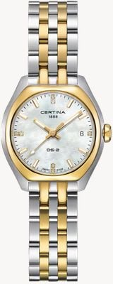 Certina DS-2 Lady Quartz (27.8mm) Mother-of-Pearl Dial / Two-Tone Stainless Steel Bracelet C0492102211600