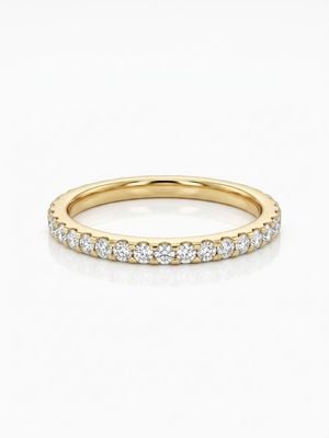 0.25ct Round Brilliant Natural Diamond 9ct Yellow Gold Half Eternity Ring HET100112/Y