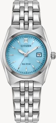 Citizen Eco-Drive Corso (27mm) Blue Sunray Dial / Stainless Steel Bracelet EW2291-51L