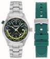 Aston Martin GRZ Icon Quartz Racing Zone GMT (41mm) Podium Green Dial / Steel Bracelet + Silicone Strap MTIZ1F503 - alternate view 6