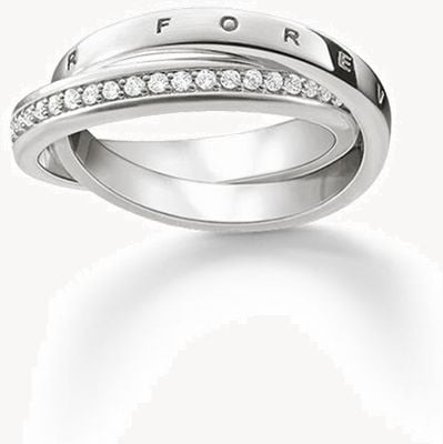 Thomas Sabo Ring White 925 Sterling Silver/ Zirconia TR2099-051-14-56