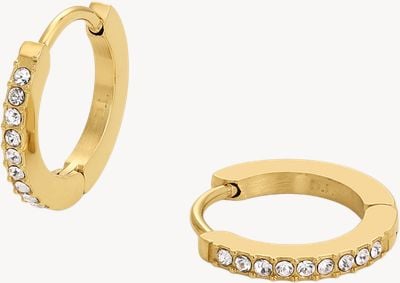 D.LOUISE Tennis Gold Plated Multi-Stone Huggies SKE-035