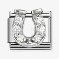 Nomination Classic Silver Zirconia Horseshoe Charm 330304/51