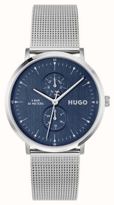 HUGO #STYLE Multi-Function Quartz (40mm) Blue Dial / Stainless Steel Mesh Bracelet 1530457