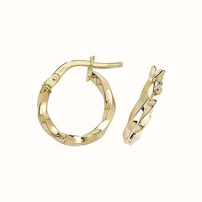 James Moore TH 9k Yellow Gold Hoop Earrings 10 mm ER1008-10