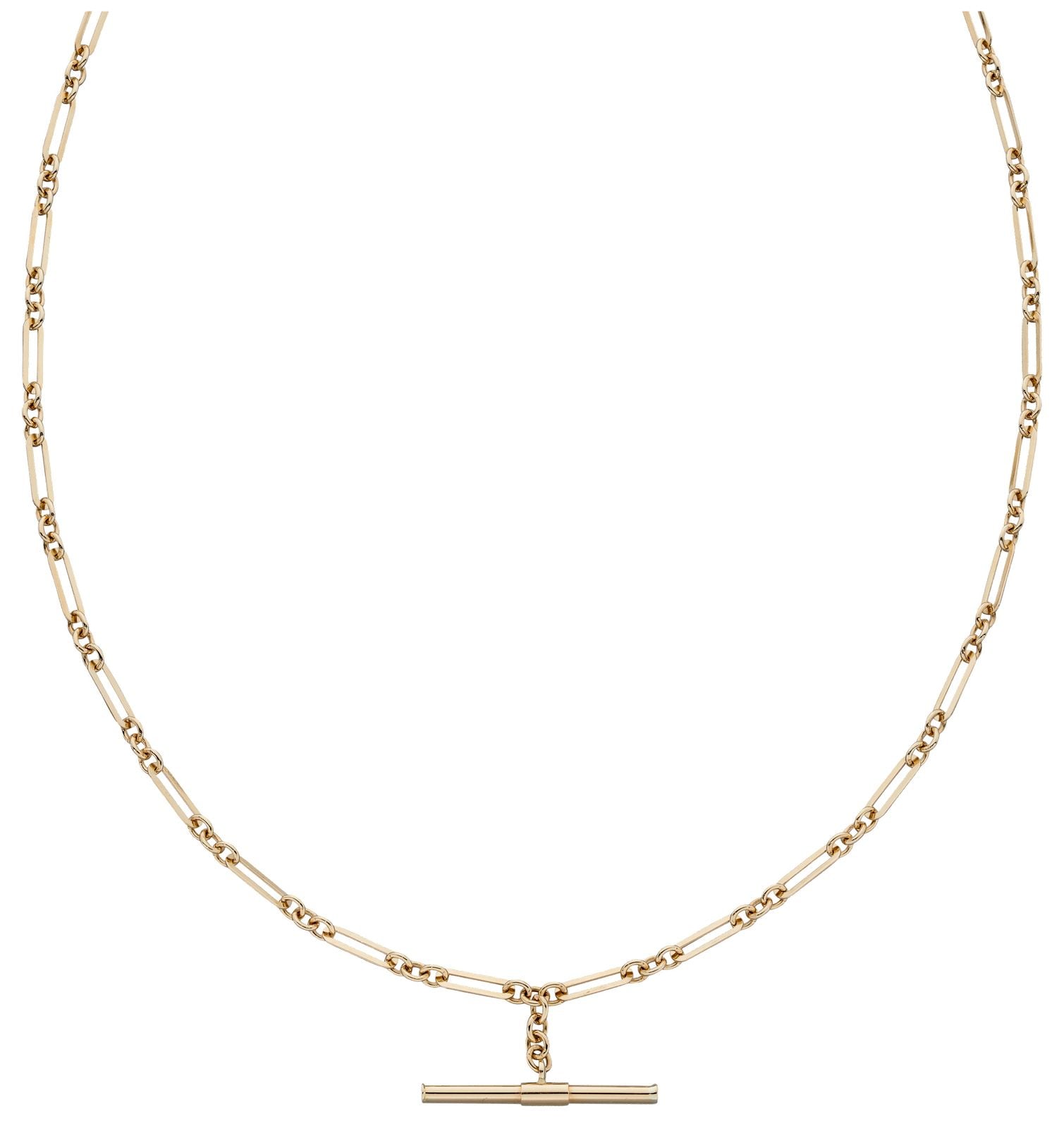 Elements Gold GN354 9ct Yellow Gold T-bar Chain Necklace Jew