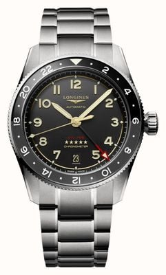 LONGINES Spirit Zulu Time GMT Titanium Automatic (39mm) Anthracite Dial / Titanium Bracelet L38021536