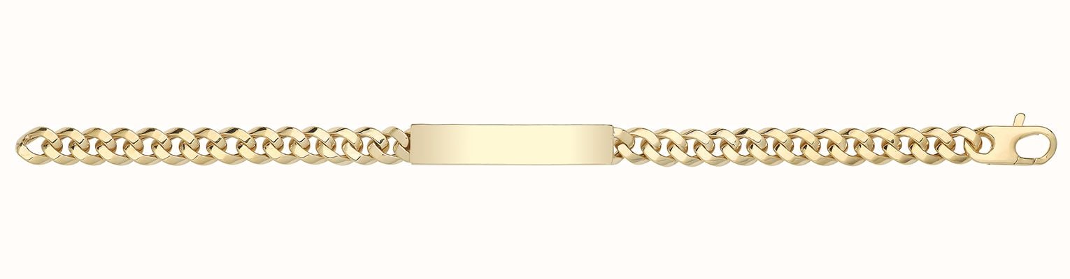 James Moore TH 9CT Yellow Gold Hollow ID Bracelet BR684ID