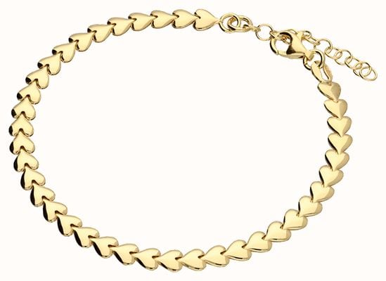 Gold-plated Bracelet With Flat Interlinked Hearts H4443/19
