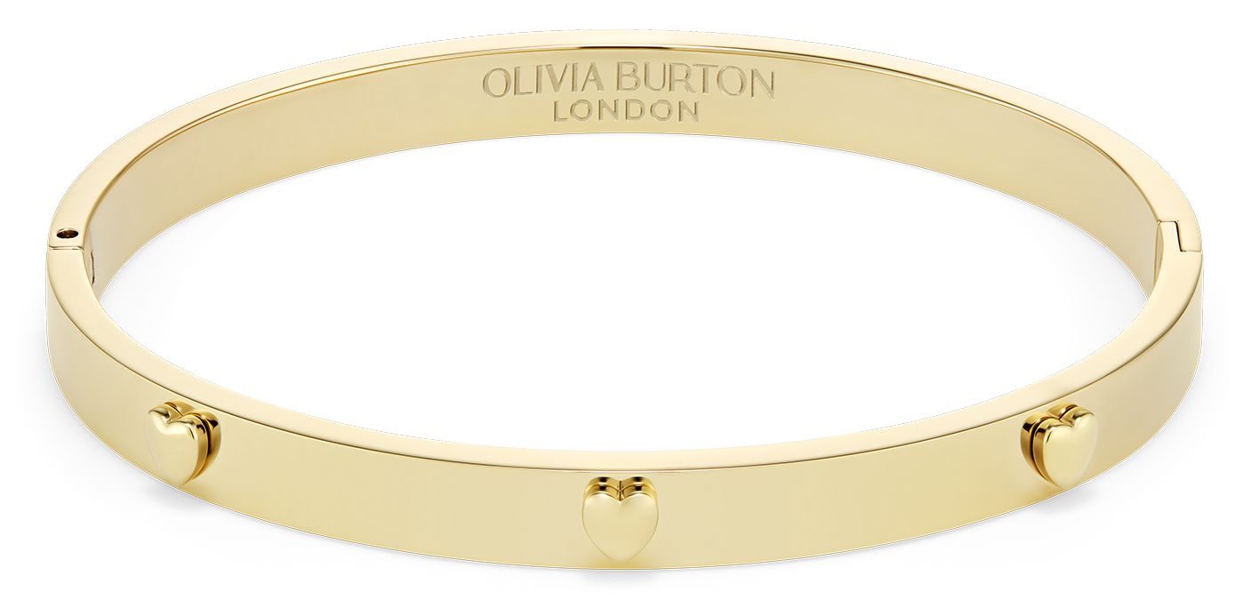 Olivia Burton 24100466 Classic Mini Heart Gold Plated Bangle Jewellery