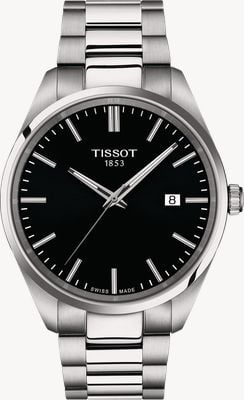 Tissot Men's PR 100 (40mm) Black Dial / Stainless Steel Bracelet T1504101105100
