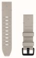 Garmin QuickFit Bands (20mm) Bone Grey Leather with Black Hardware - Strap Only 010-14506-20