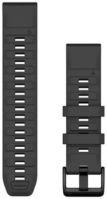 Garmin QuickFit® 22 Watch Strap Only (22mm) Graphite Silicone 010-13392-07