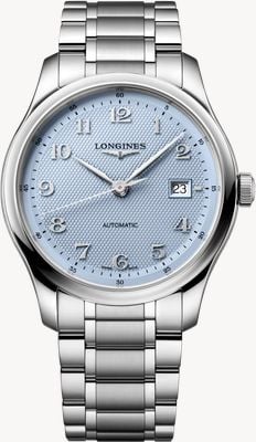 LONGINES Master Collection Automatic (41mm) Light Blue "Barleycorn" Dial / Stainless Steel Bracelet L29504996