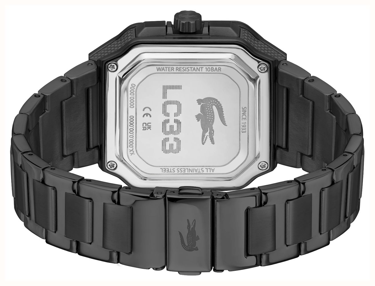 Lacoste Black Stainless Steel Bracelet Black Gold Dail LC33 Square Watch 2011532 - alternate view 3