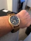 Customer picture of Hamilton Khaki Field Mechanical Bronze *Ant-Man and the Wasp - 2023* (38mm) Black Dial / Brown Leather Strap H69459530