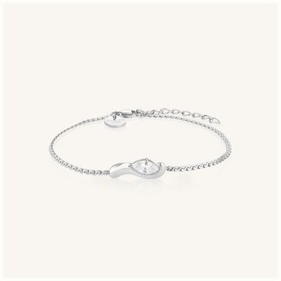 Rosefield Jewellery Marquise Wave Soft Silver Bracelet JBMWS-J1326
