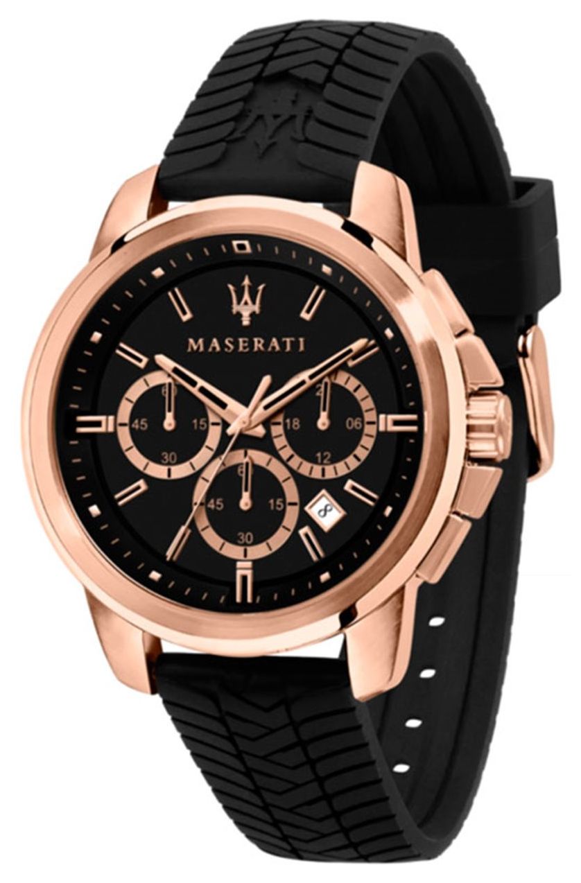 Maserati R8871621012 Successo | Black Silicone Strap | Black Watch