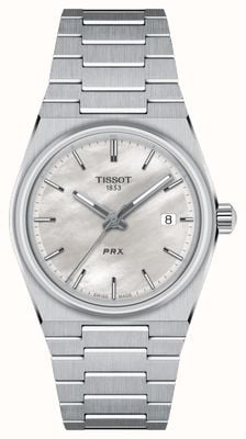 Tissot PRX Quartz (35mm) White Mother-of-Pearl Dial / Stainless Steel Bracelet T1372101111100