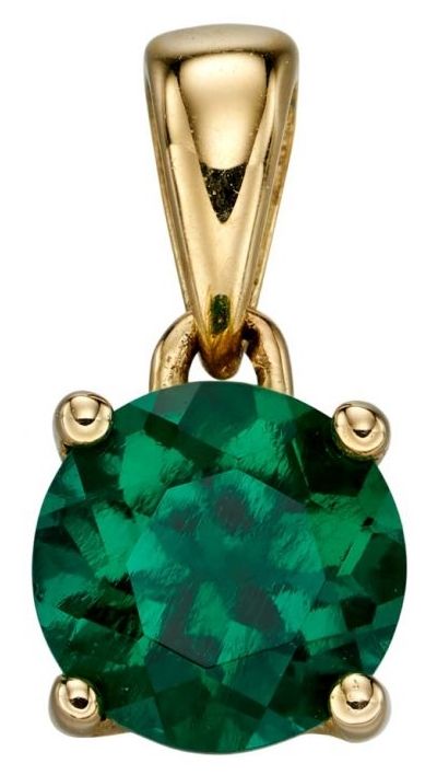 Elements Gold GP2192 9ct Y/g Emerald Cz May Birthstone Jewellery