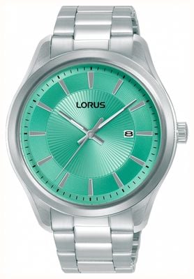 Lorus Men's (42mm) Turquoise Dial / Stainless Steel Bracelet RH931RX9