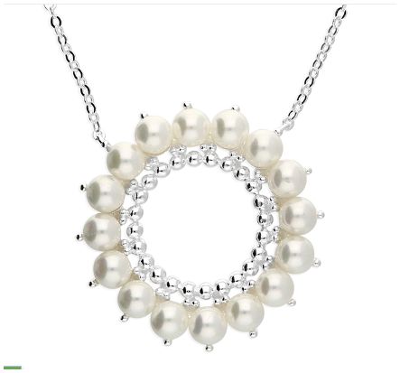 CME Leicester Limited H6020/S Silver Shell Pearl And Bead Jewellery