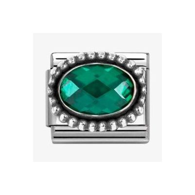 Nomination 330607/027 Classic Green Oval Bead Cubic Zirconia Jewellery
