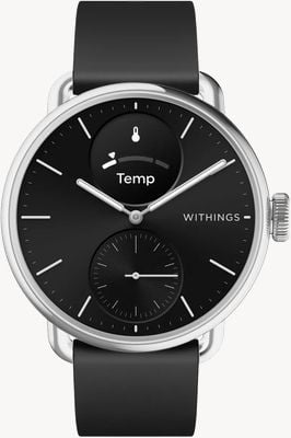 Withings ScanWatch 2 - Hybrid Smartwatch with ECG (38mm) Black Hybrid Dial / Black Silicone Watch HWA10-MODEL 1-ALL-INT