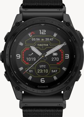 Garmin Tactix 8 51mm SOLAR Sapphire Tactical Smartwatch - Tactical Black Nylon + Black Silicone 010-03407-01