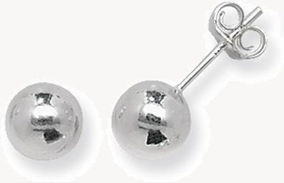 Silver 7mm Ball Stud Earrings G5514