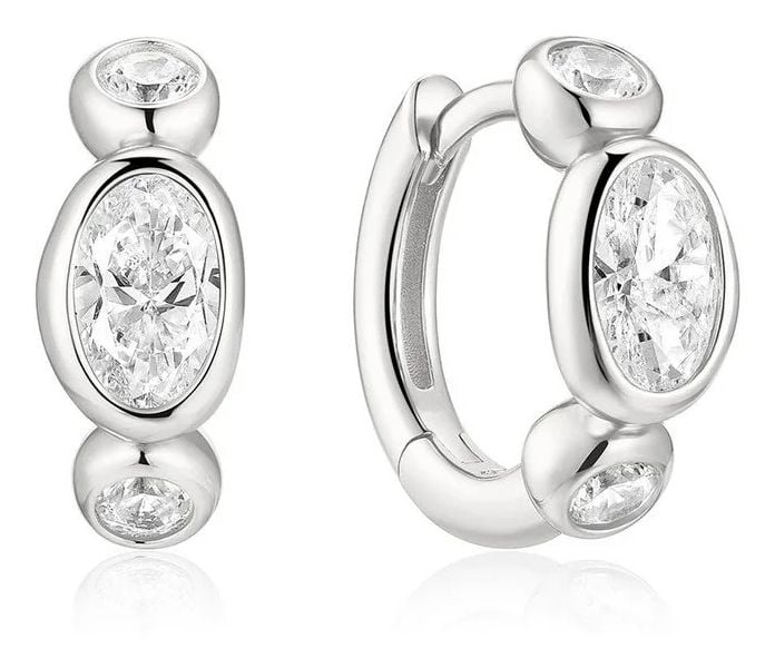 Ania Haie E076-13H Silver Bezel Organic Pebble & Round Jewellery