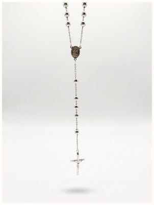 James Moore & Co Silver Rosary Bead Cross Necklaces J34665