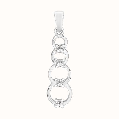 Perfection Crystals Four Graduating Rings Pendant (0.10ct) P4292-SK