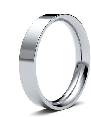 James Moore Wedding Ring  | Palladium 500 | 4mm | Heavy | Size Flat Court | AG_4LHE-PD5 AG_4LHE-PD5