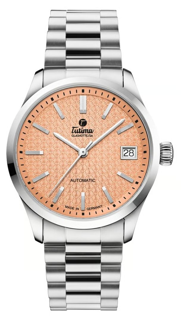 Tutima GlashÃ¼tte 6705-04 Sky Automatic (34mm) Peach Fuzz Watch
