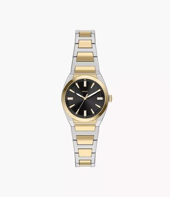 Fossil Everett 27 mm Three-Hand Two-Tone Stainless Steel Fossil Watch ES5495