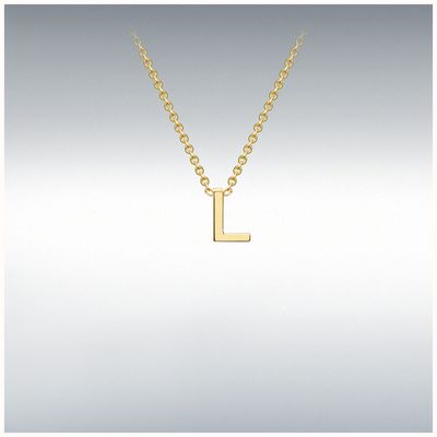 IBB 9ct Yellow Gold Fine Initial Necklace L 1.19.0161