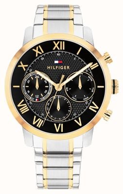 Tommy Hilfiger Th-Oxford Multifunction (42mm) Black Dial / Two-Tone Stainless Steel Bracelet 1710729