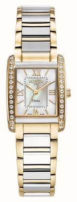 Roamer Diana Crystal Quartz (22.5mm) White Mother-of-Pearl Dial / Two-Tone Stainless Steel Bracelet 869847 47 20 20