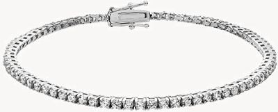 Ladies Sterling Silver CZ Bracelet G2563