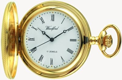 Woodford Men's Mechanical Gold-Plated Pocket Watch 1056