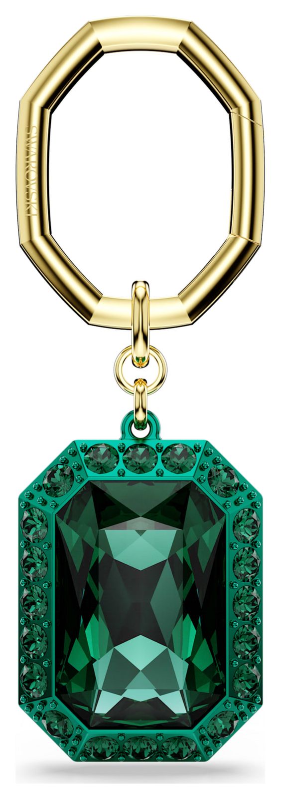 Swarovski 5666643 Lucent Keyring Green Octagon Cut Crystal Jewellery