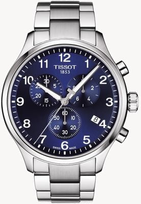 Tissot Men's Chrono XL Classic Blue Dial Stainless Steel Bracelet T1166171104701