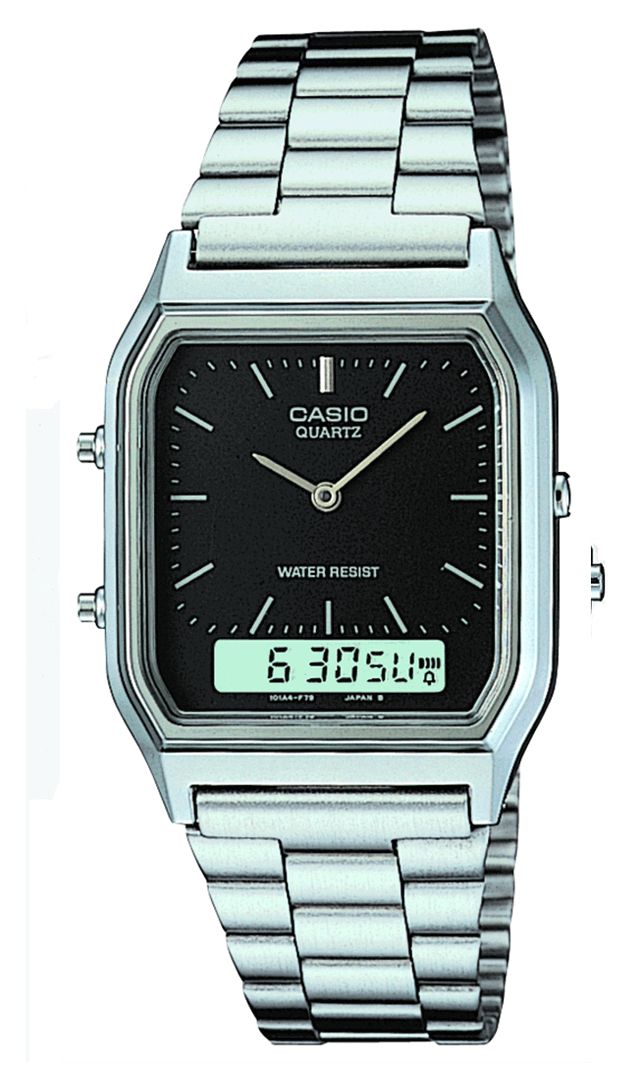 Casio AQ-230A-1DMQYES Vintage Dual-Display (29.8mm) Black Watch
