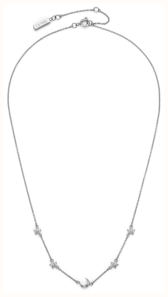 Olivia Burton Celestial Mini North Star and Moon Silver Tone Necklace 24100620 - alternate view 2