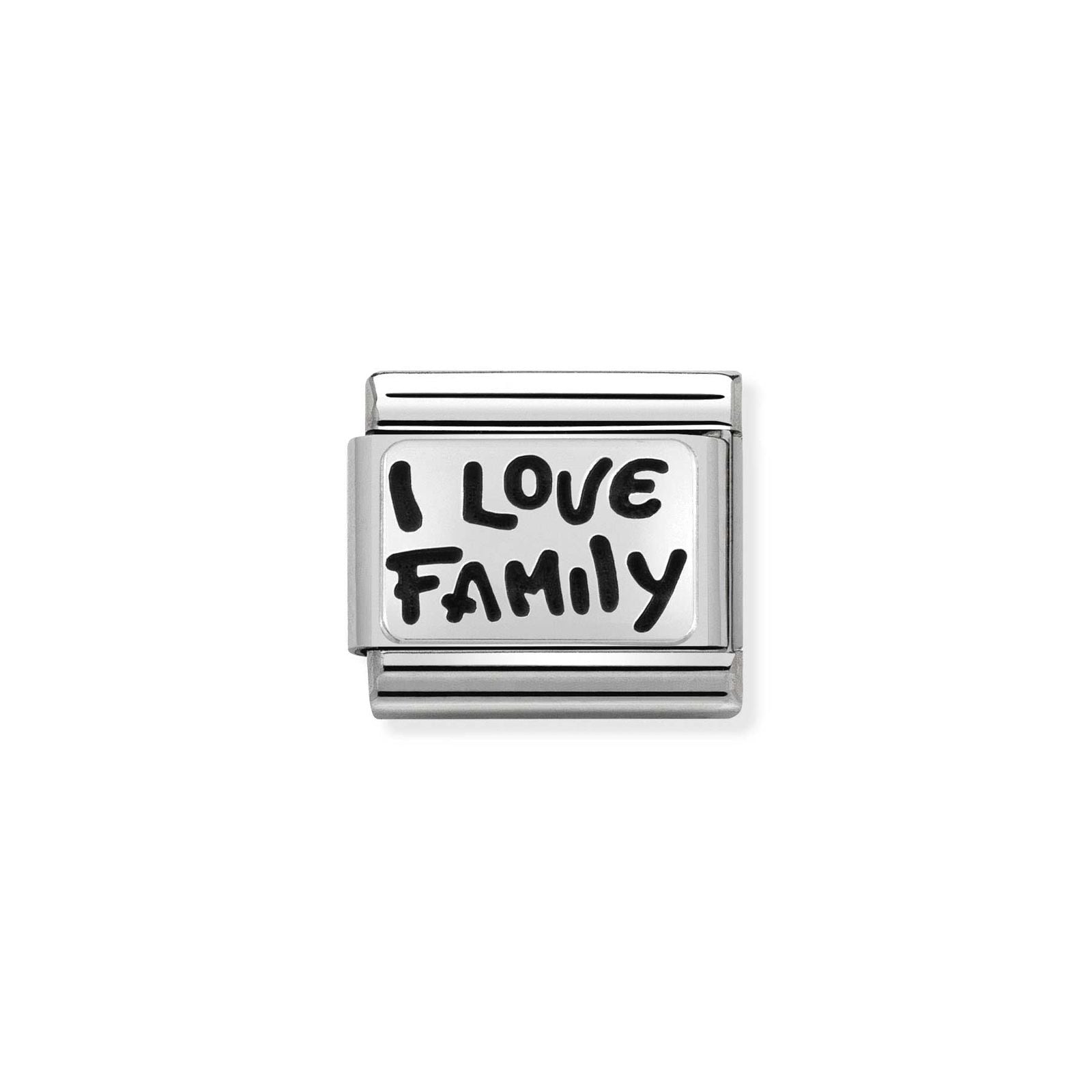 Nomination 330102/34 Classic I Love Family Oxidised Sterling Jewellery
