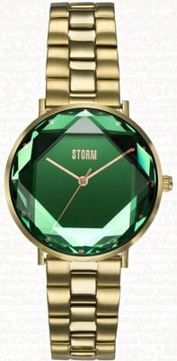 STORM Elexi Lazer Green Dial Gold Stainless Steel Bracelet 47504/GD/GR