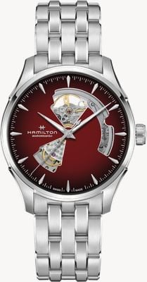 Hamilton Jazzmaster Open Heart Auto (40mm) Red Dial / Stainless Steel Bracelet H32675170