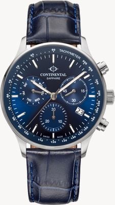 Continental Aviation Chronograph (43mm) Blue Dial / Blue Leather Strap 22001-GC158830