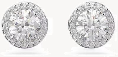 Swarovski Constella | Stud Earrings | Rhodium Plated | White | Pave 5636269